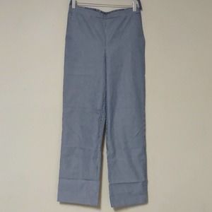 Alfred Dunner Sausalito Flat Front Pinstripe Pants Indigo/White 10